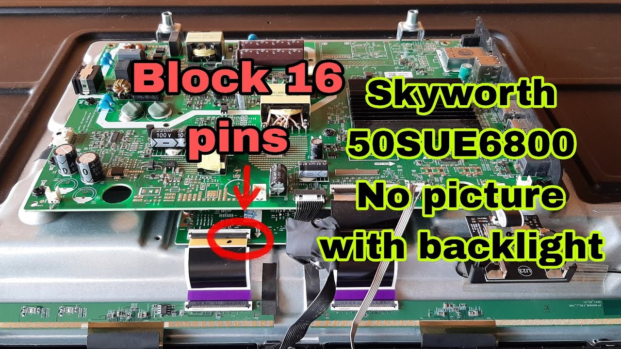 No Picture with Backlight Skyworth 50SUE6800