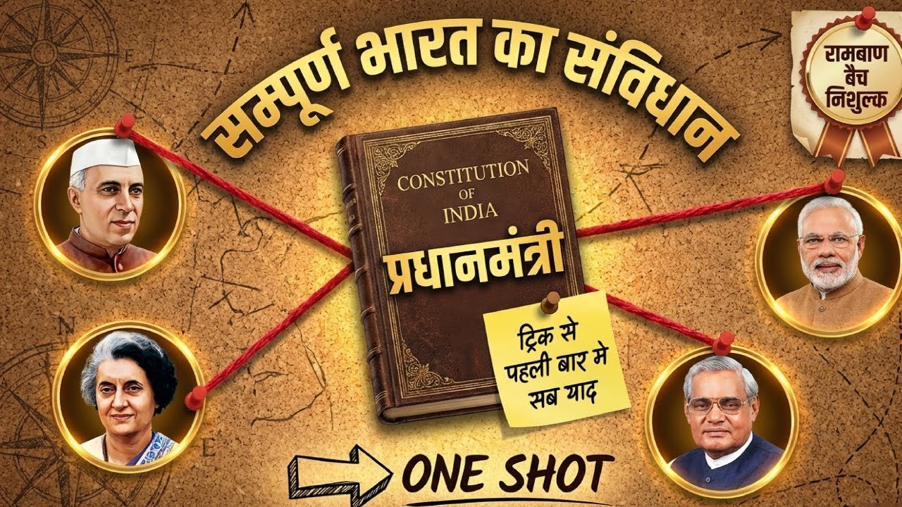 Indian Polity | प्रधानमंत्री की शक्तियां और मंत्रिमंडल | PM and Cabinet One Shot | GS By Vishnu Sir