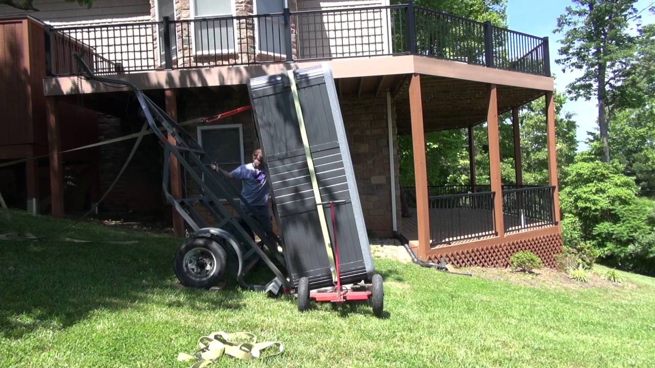Dangerous Delivery Master Spa Hot Tub 8x8 Steep Hill One Man The Spa Guy