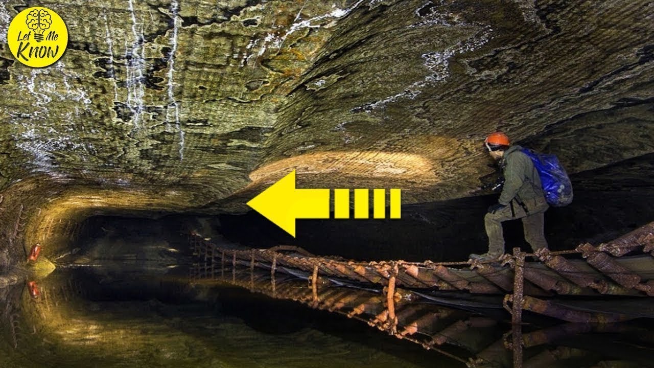 Abandoned Russian tunnels where mind bending patterns naturally cover every surface