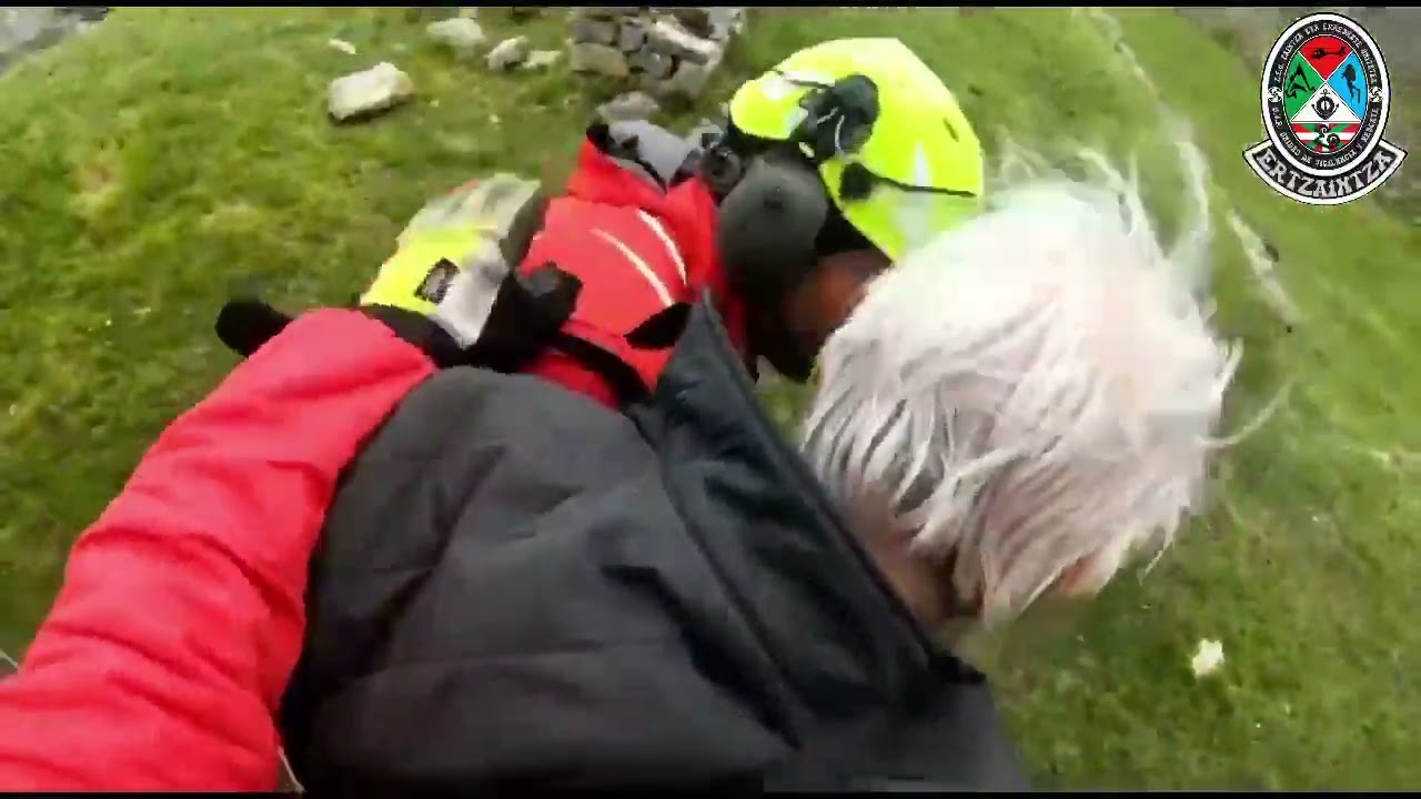 Rescate en helicóptero en la romería de Cornites