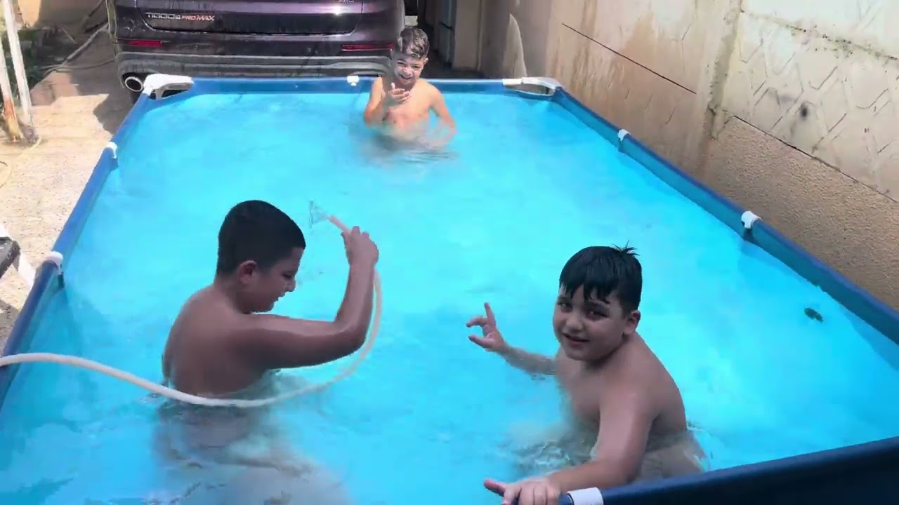 شوفوا شنو صار بلعبة الغطس…😂حمودي شلون ينزل😂😅