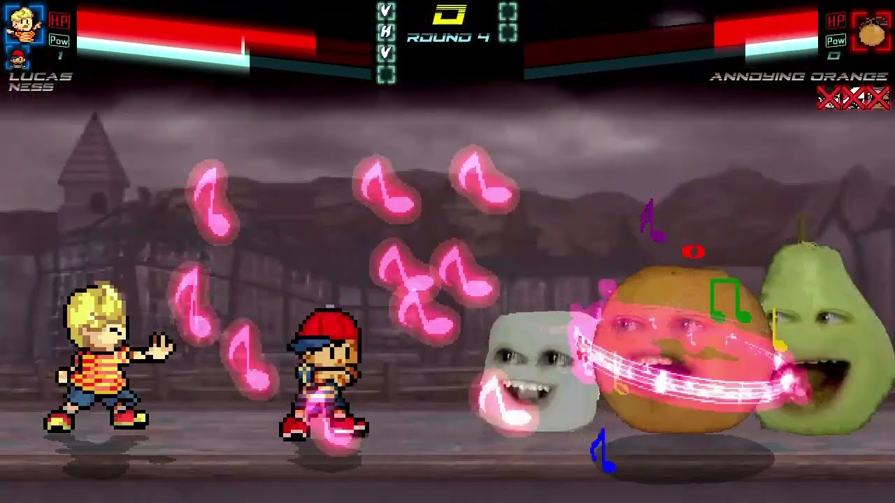Mugen Battles - Lucas (Me) and Ness VS Team Lamaroskin