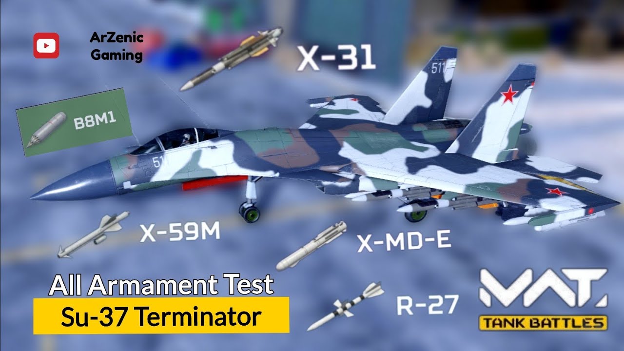 Su-37 Terminator All Armament Test _ MWT Tank Battles