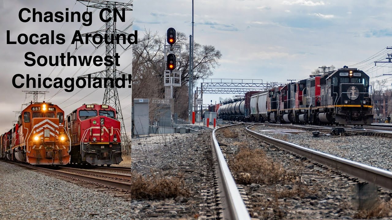 Epic CN Freight Chase! Catching L515 & L521 Around Chicagoland | Homewood, Joliet & Frankfort! (4K) 
