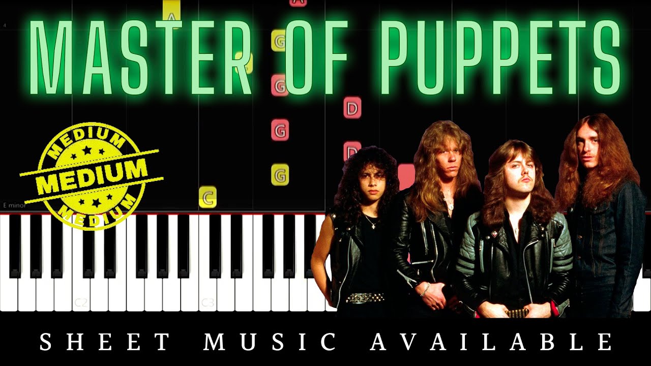 Metallica - Master Of Puppets (Intermediate / Medium Easy Piano Tutorial) - Interlude Only