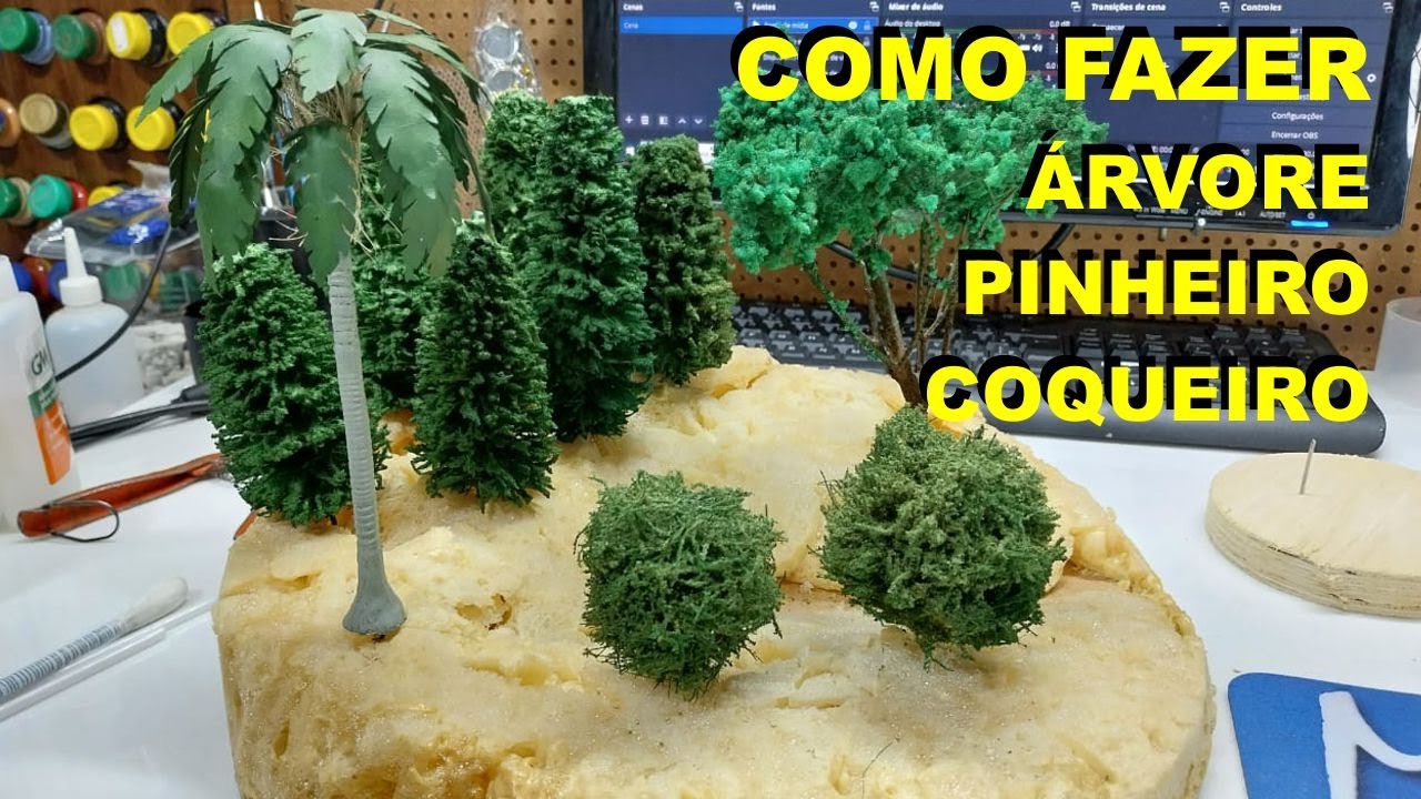 COMO FAZER ÁRVORE, PINHEIRO E COQUEIRO