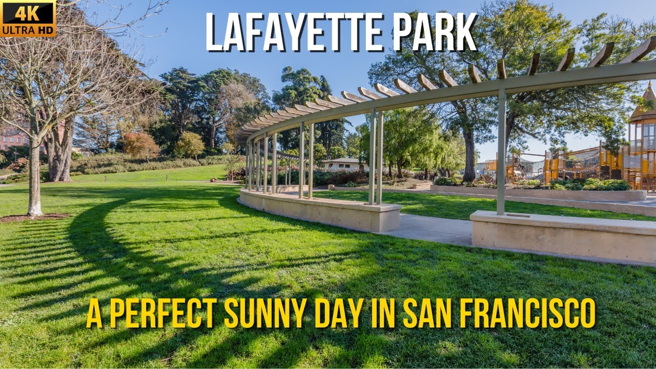 [4K] Lafayette Park - San Francisco, California - Walking Tour ラファイエット・パーク - サンフランシスコ - ウォーキングツアー