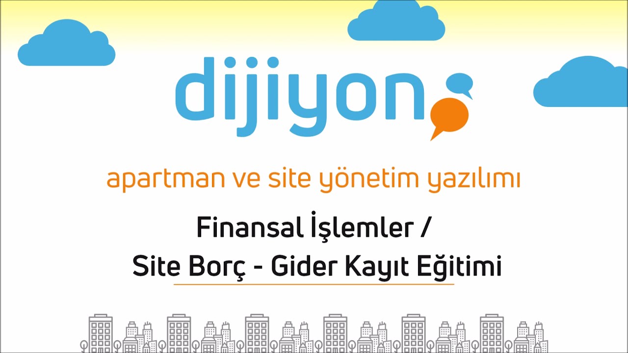 Site Borç - Gider Kayıt Dijiyon Apartman ve Site Yönetim Yazılım Programı