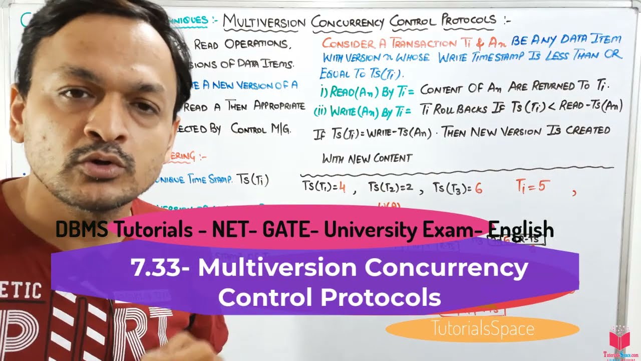 7.33- (Eng) Multiversion Concurrency Control Protocol | Concurrency Control Techniques In DBMS