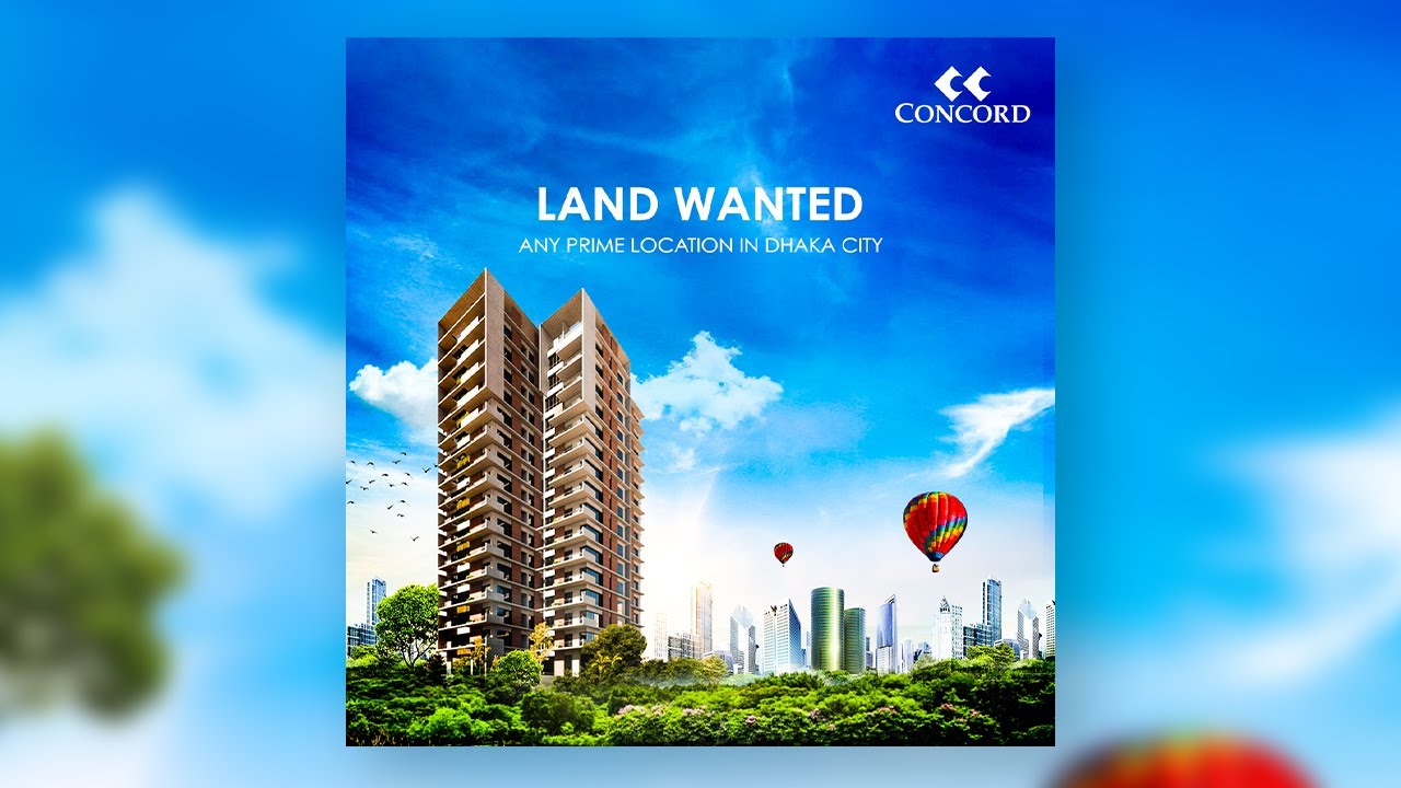 Real Estate Social Media Post Design LAND WANTED | How to Make Social Media Post In Photoshop