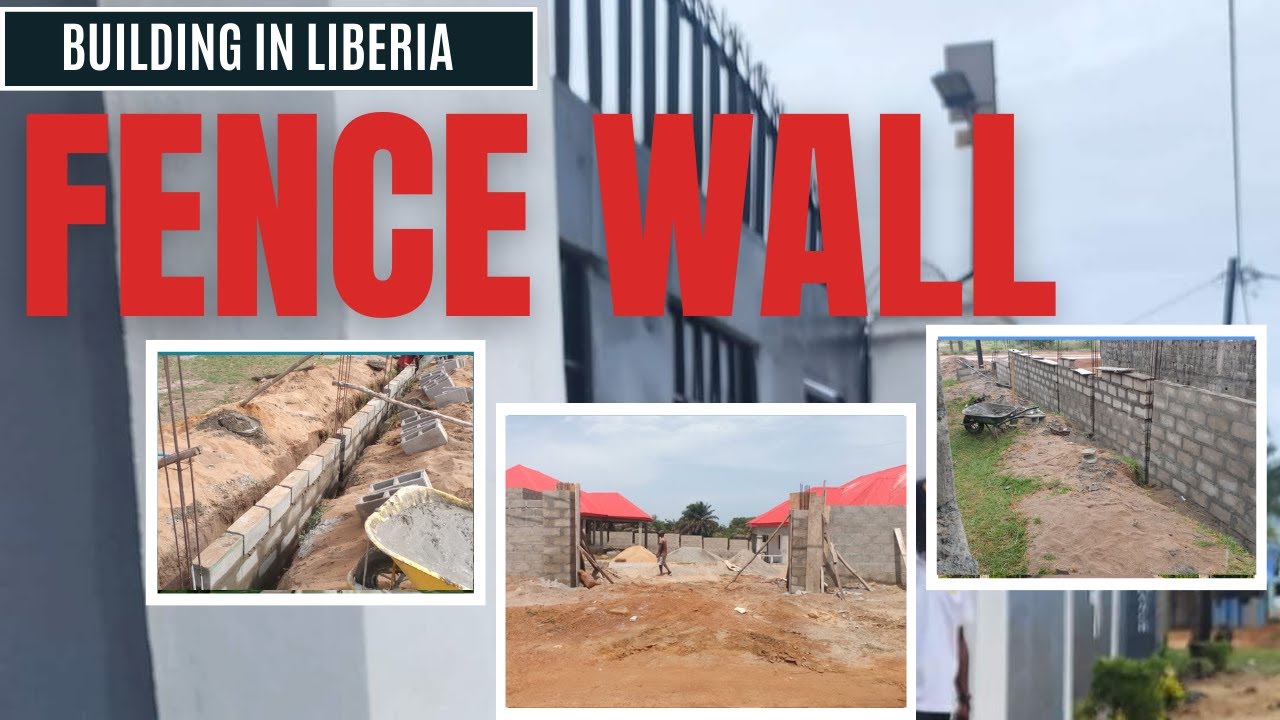 BUILDING IN LIBERIA | Fence Wall Project ~ Timelapse