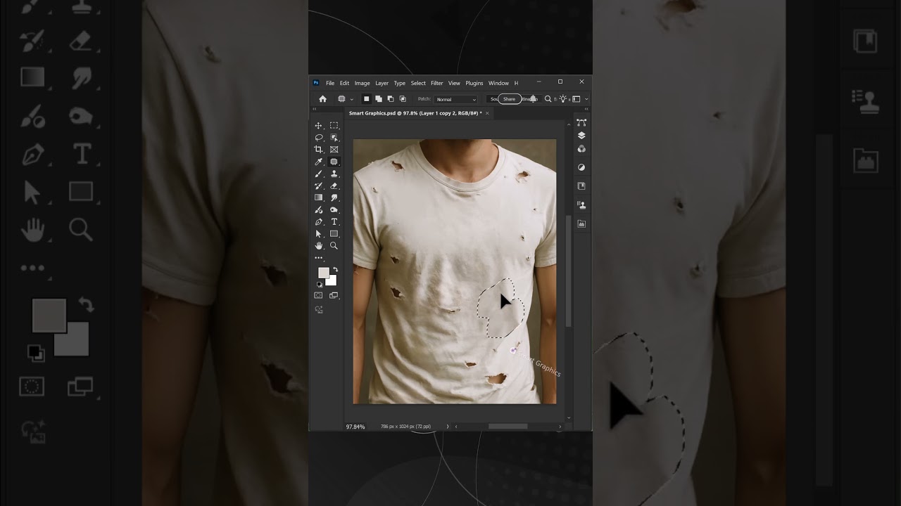Photoshop Tutorial   Patch Tool   Photoshop short Tips and Tricks
