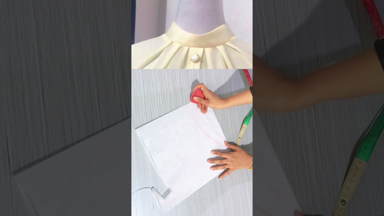 An easy way to cut a high shirt turtleneck #sewing #shortsvideo
