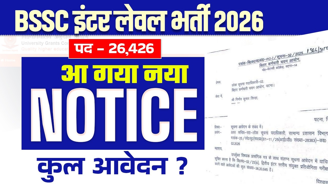 BSSC Inter Level Total Form Fill Up | Bihar SSC Inter Level Exam Date 2026 | Bihar Testbook