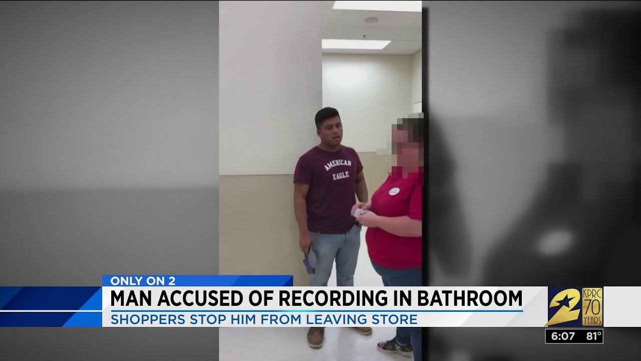 Man accused of recording in bathroom, shoppers stop him from leaving store