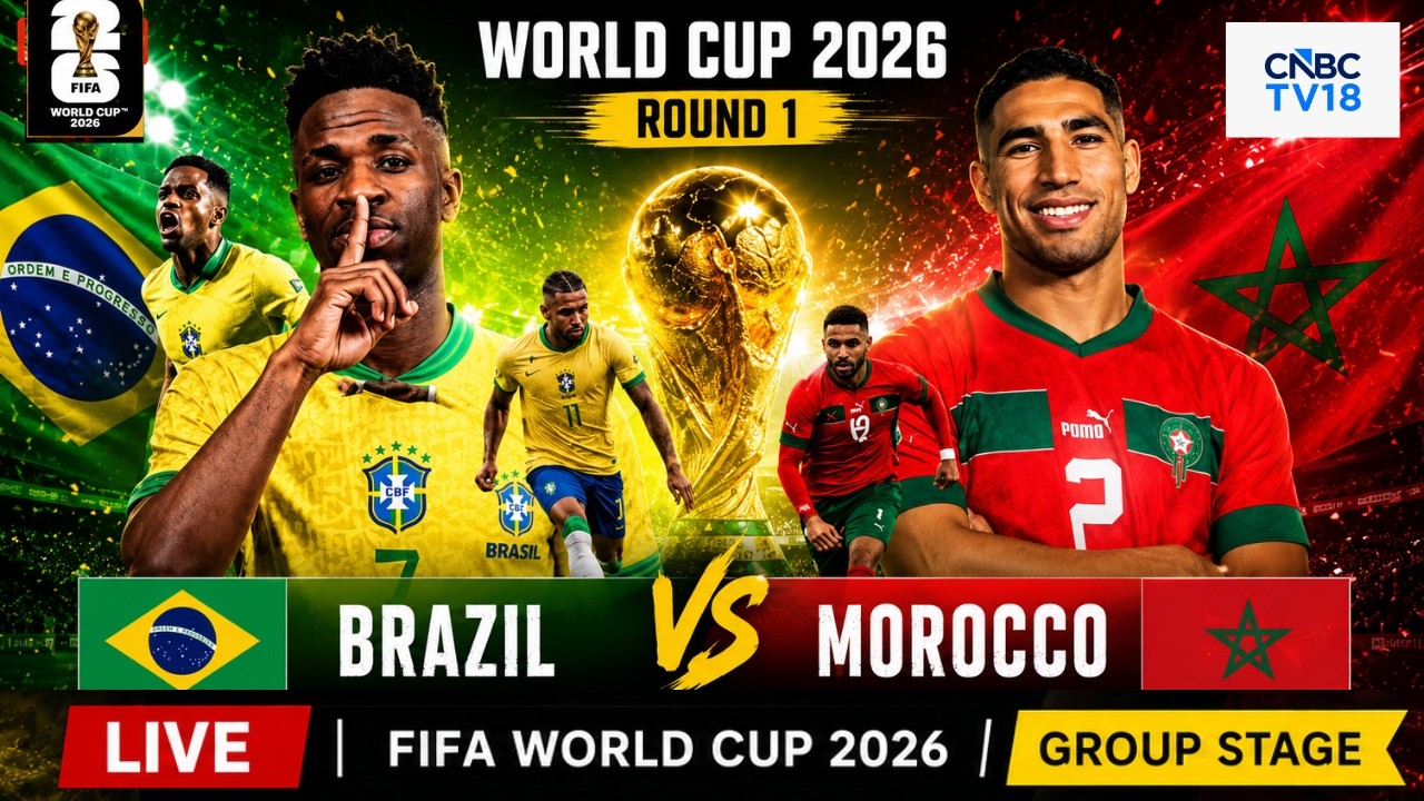 🔴FIFA World Cup 2026 LIVE: Brazil vs Morocco Match LIVE at MetLife Stadium | Vini Jr | Hakimi | N18G