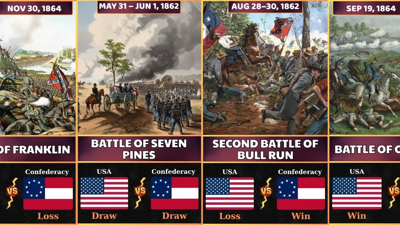The American Civil War Timeline (1861–1865) Important and Pivotal Battles | Part 1