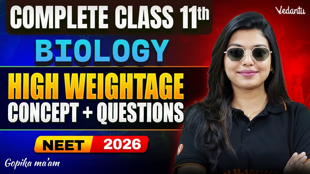 Class 11th High Weightage Concept + PYQs NEET 2026 | Gopika Ma'am