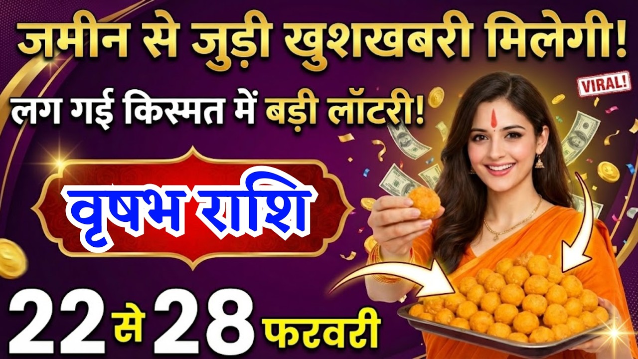 22 से 28 फरवरी, वृषभ राशि वालों जमीन से जुड़ी बड़ी खुशखबरी मिलेगी, vrishabh Rashi