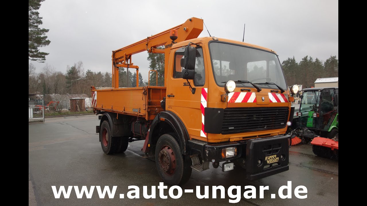 Mercedes 1617 AK 4x4 Kipper Ruthmann K115 Steiger Arbeitsbühne Kommunalfahrzeug www.auto-ungar.de