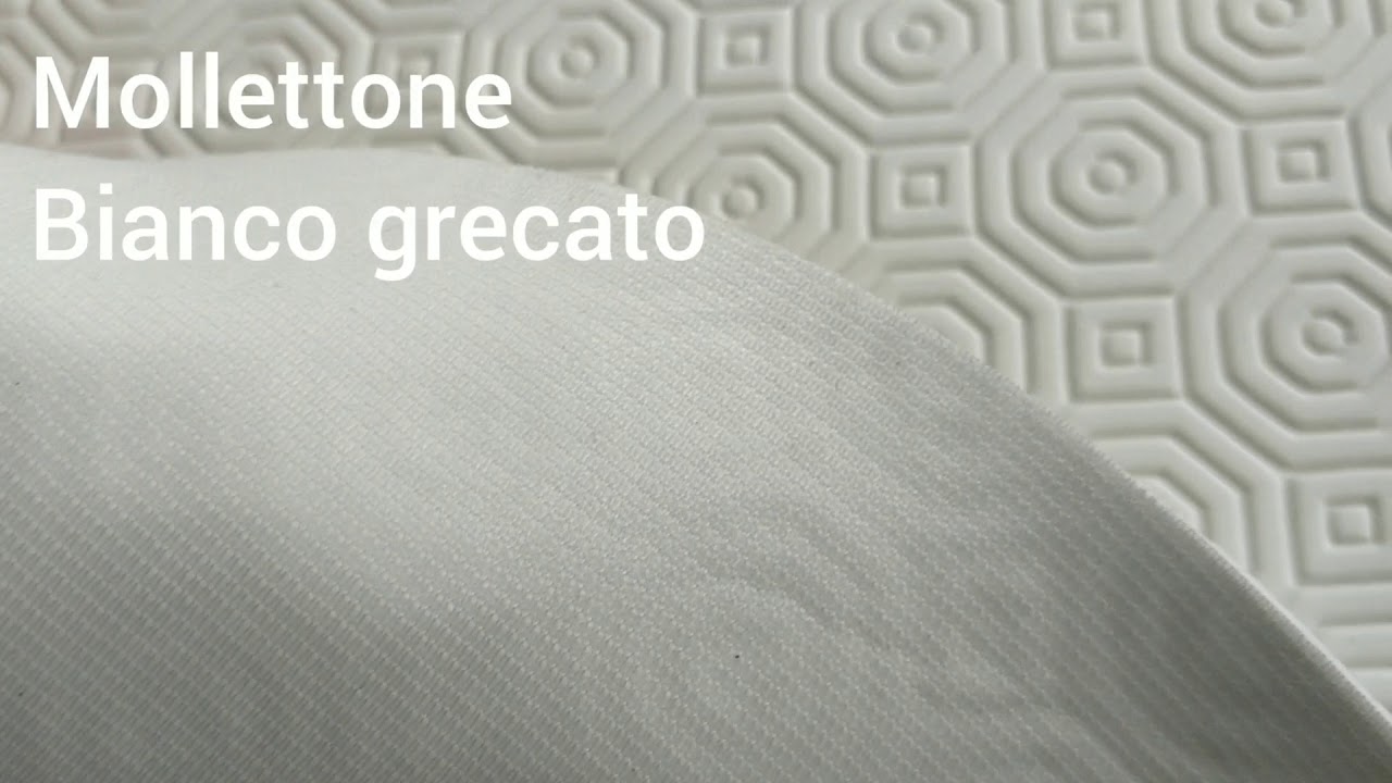Mollettone bianco grecato