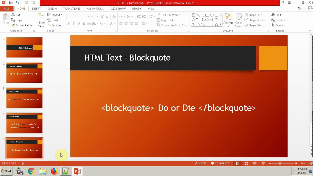 HTML Paragraph and HTML Format Elements