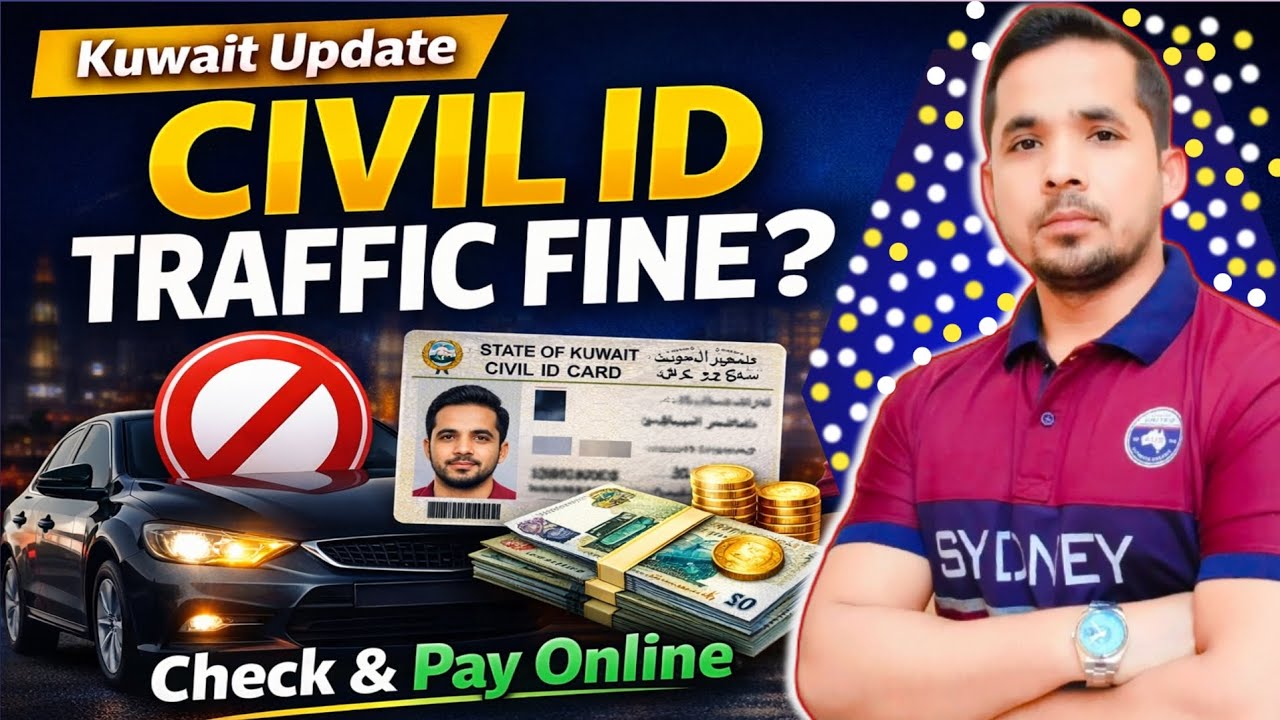 How to check civil id fine in kuwait 2026 || Kuwait Me Civil ID Par Traffic Fine Kaise Check Kare ?