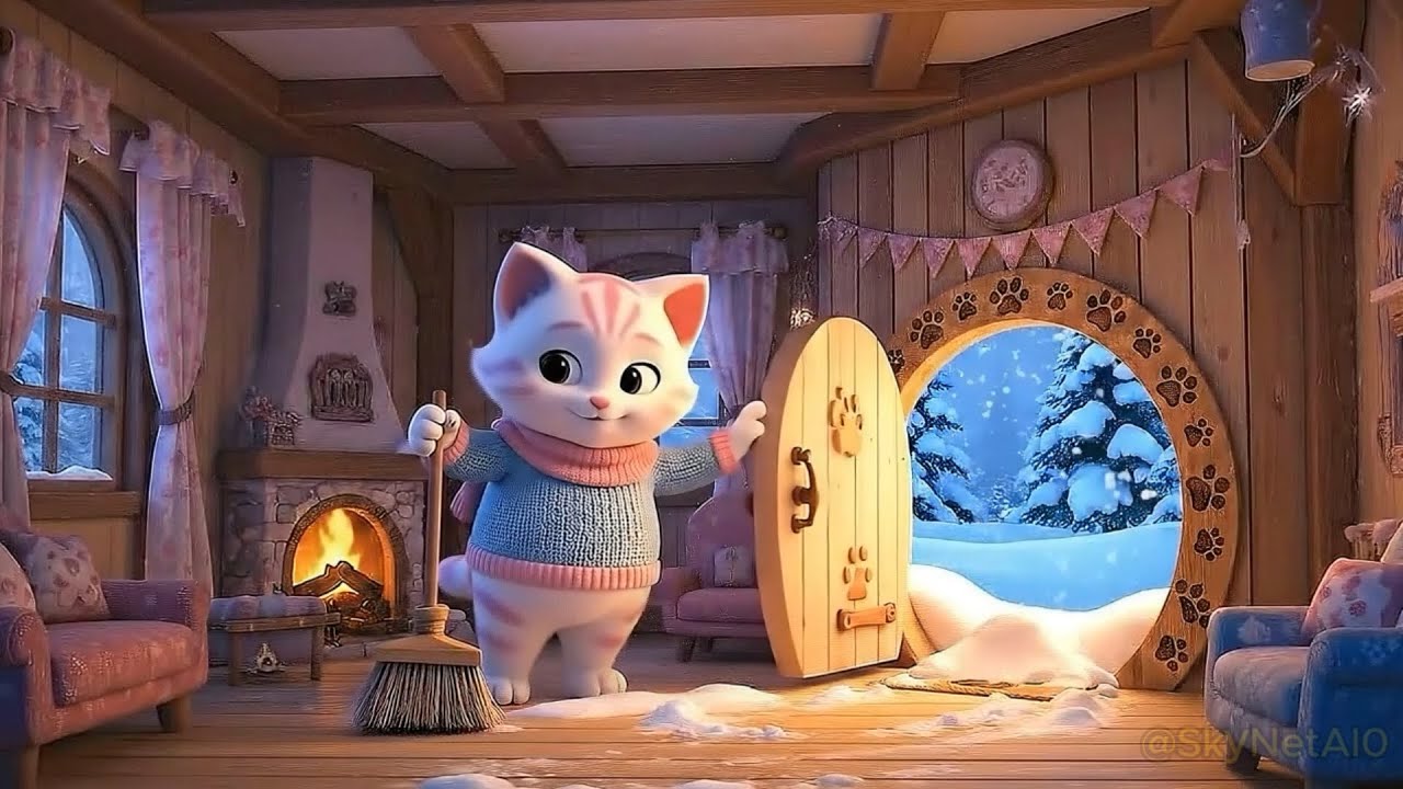 A Winter Day in a Kitten’s House - Cozy Winter ASMR Ambience