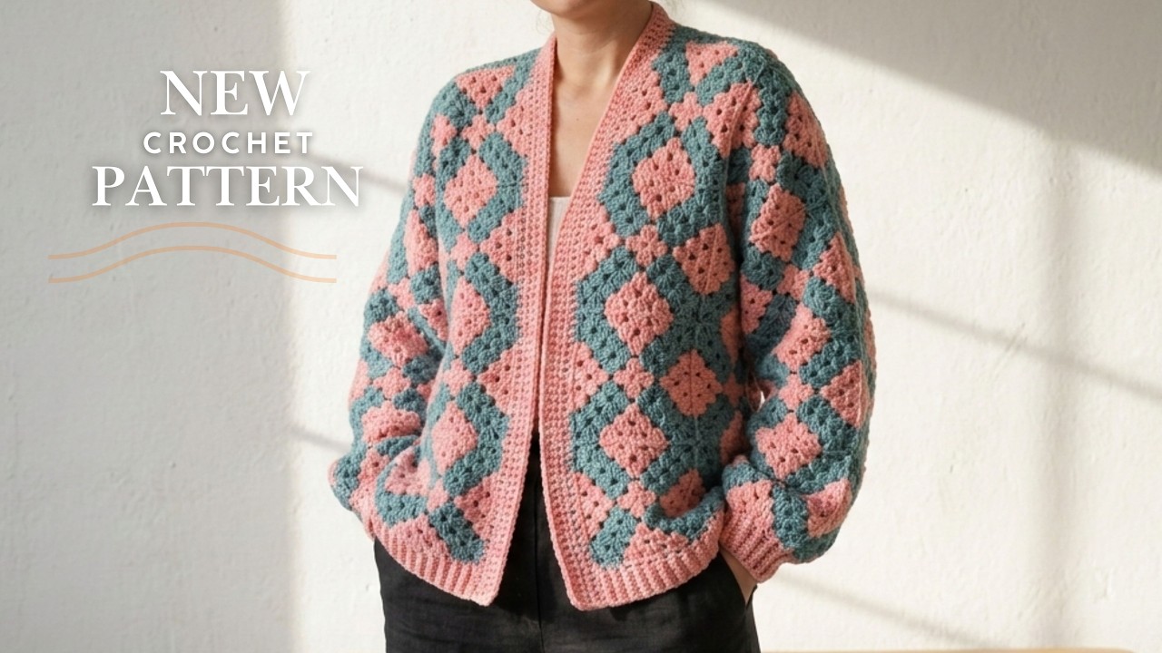 Hiç Bu Kadar Havalı Görünmemişti! 😎 Granny Square REVOLUTION: Modern Hırka Modeli