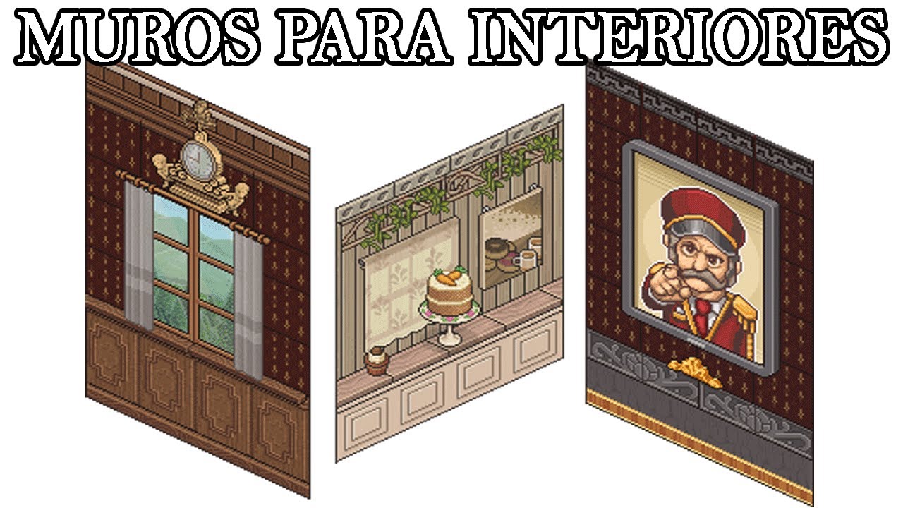 Interior wall designs (Wall hack, Part II) // HABBO Speed Build🛠