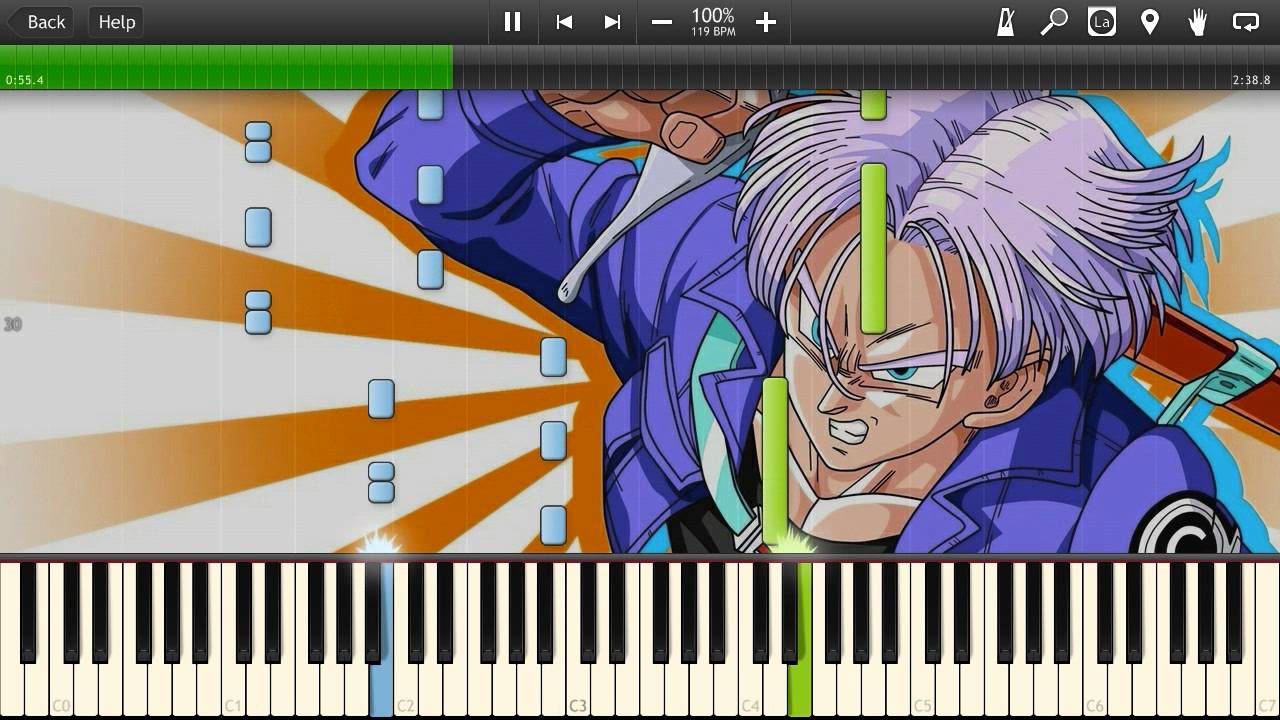 Dragon Ball - Hikari No Will Power (Trunks Theme) - Synthesia Piano Solo Tutorial