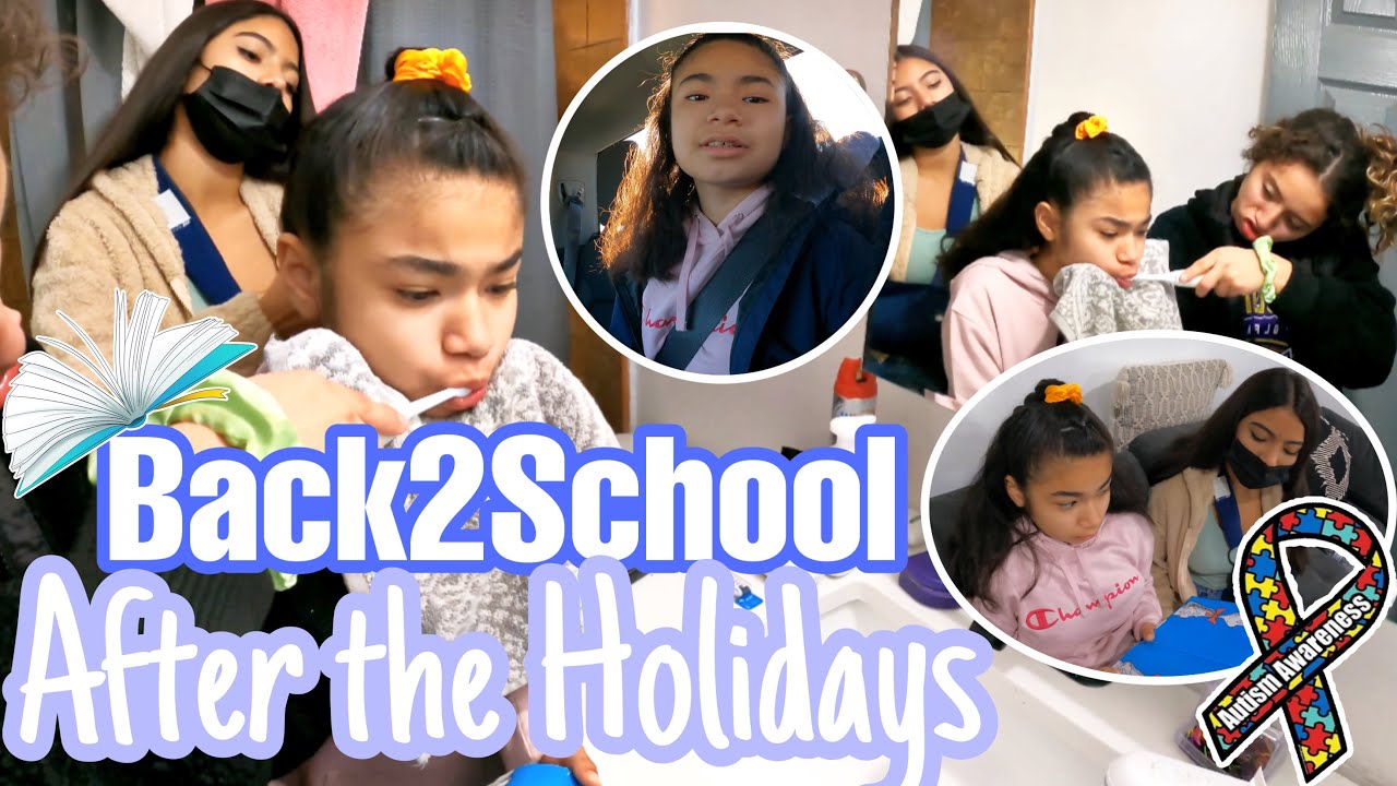 Autistic non verbal girl first day back to school! | Autism life with Ashy