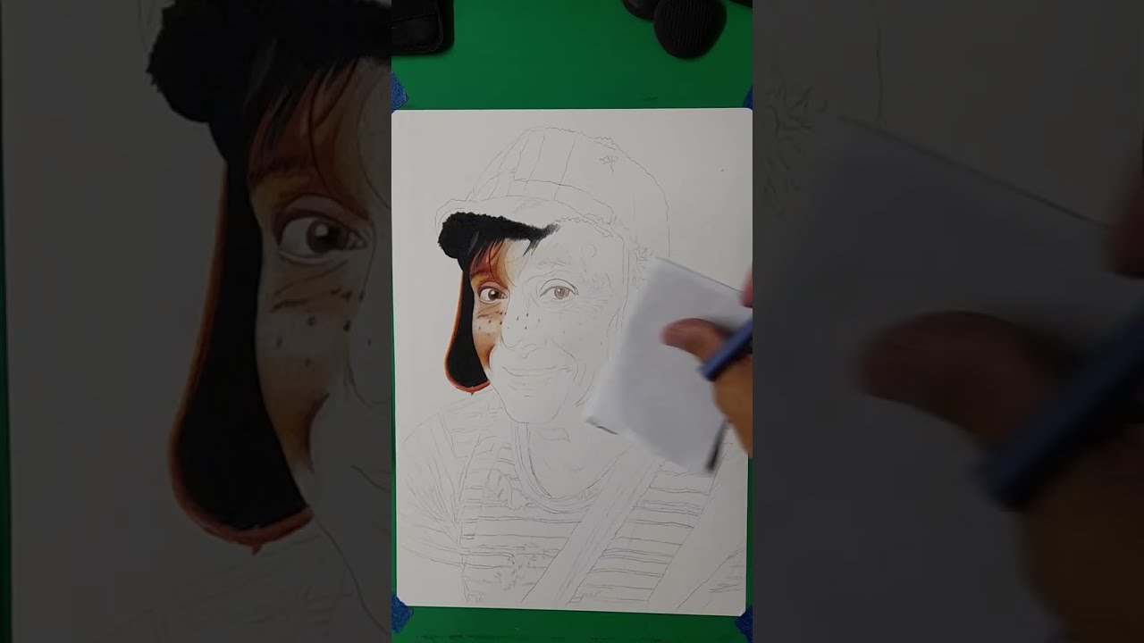 DESENHANDO CHAVES COM LÁPIS DE COR ESCOLAR