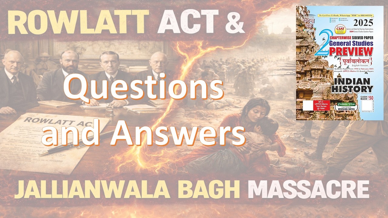 Modern History: Rowlatt Act and Jallianwala Bagh Massacre Questions and Answers