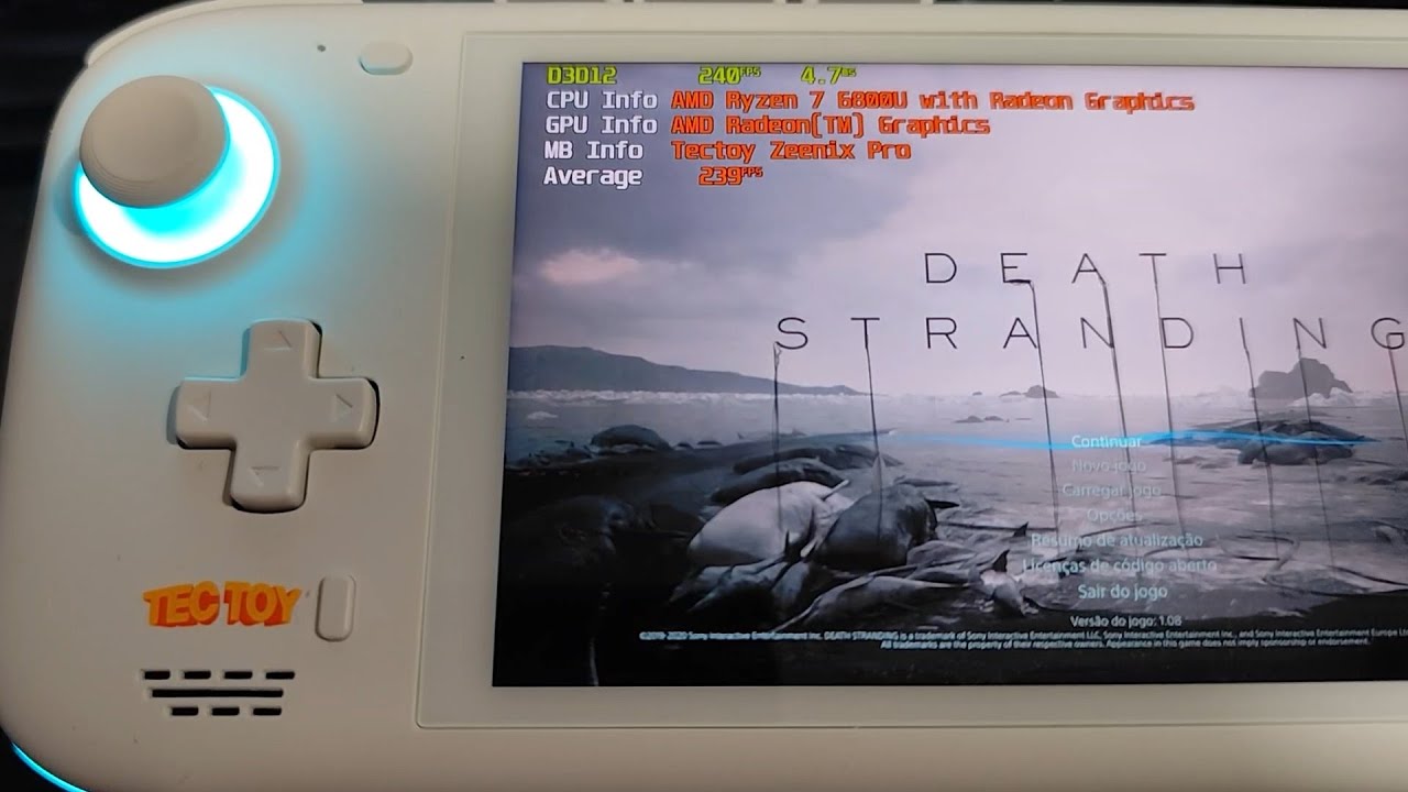 Jogando mais um pouco Death Stranding no Zeenix Pro