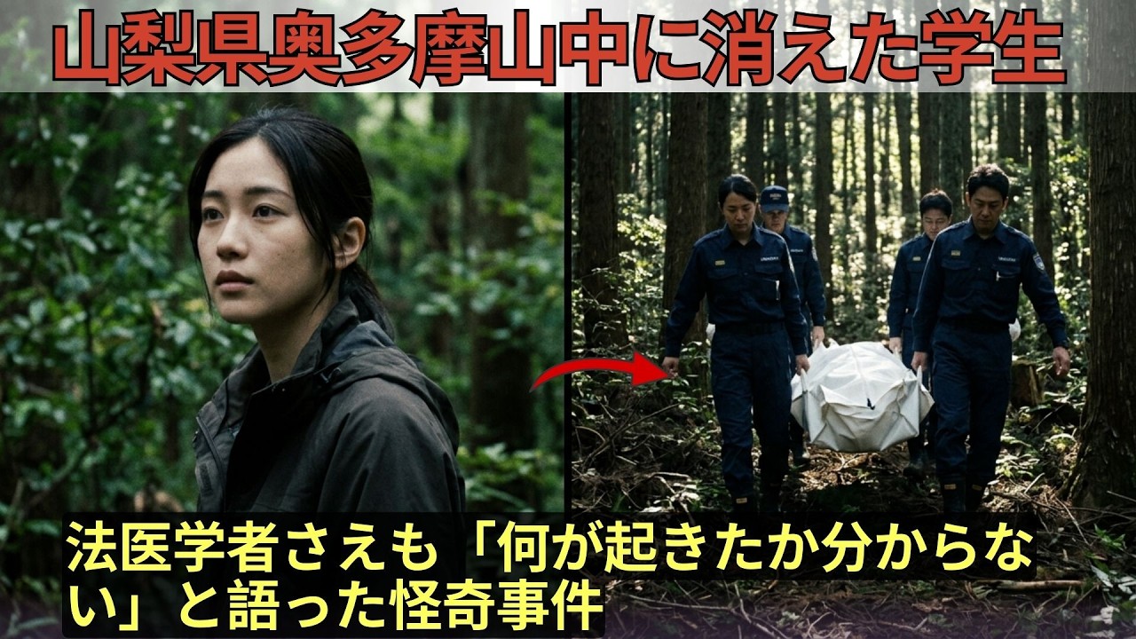 山梨県奥多摩山中に消えた学生：法医学者さえも「何が起きたか分からない」と語った怪奇事件