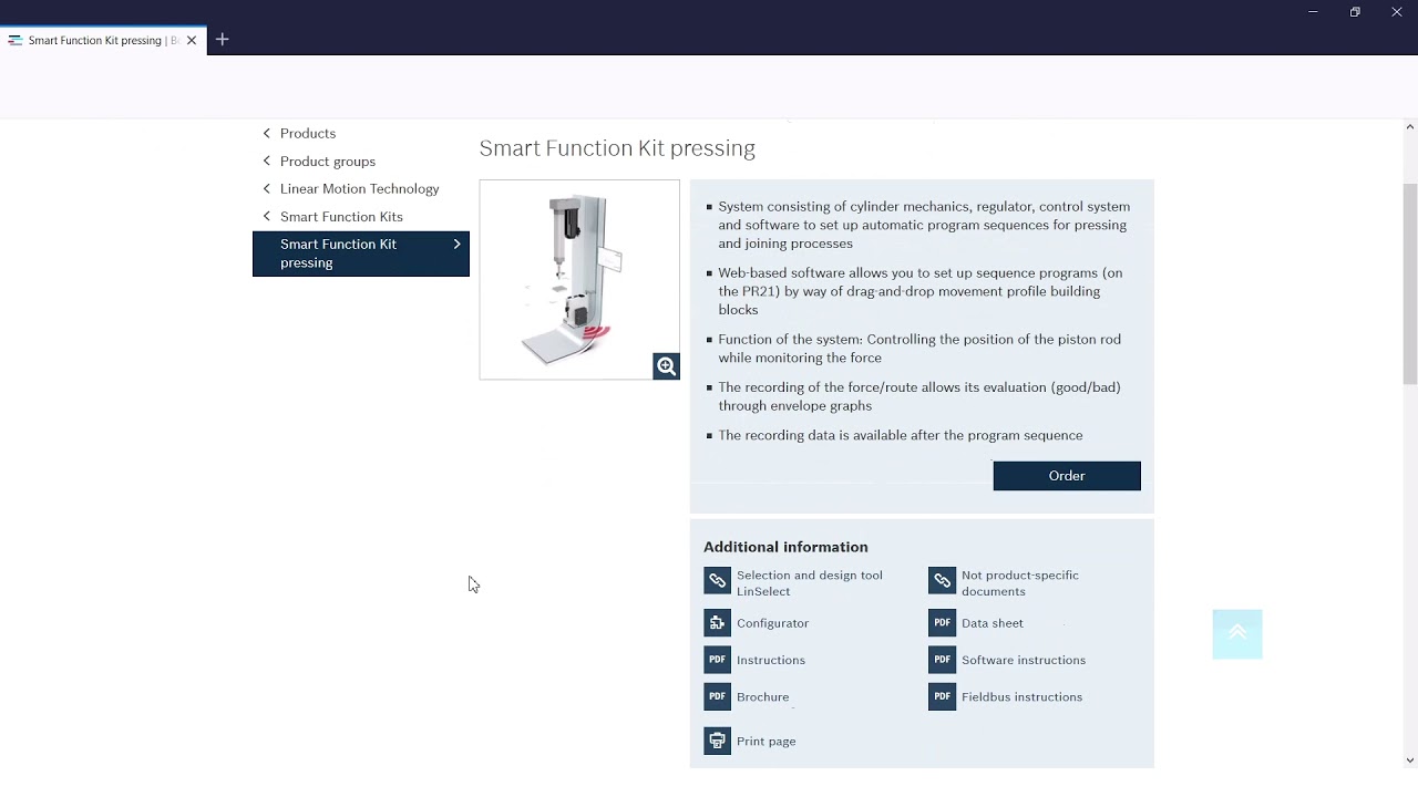 Learn how to view LinSelect output data for Smart Function Kit for Pressing