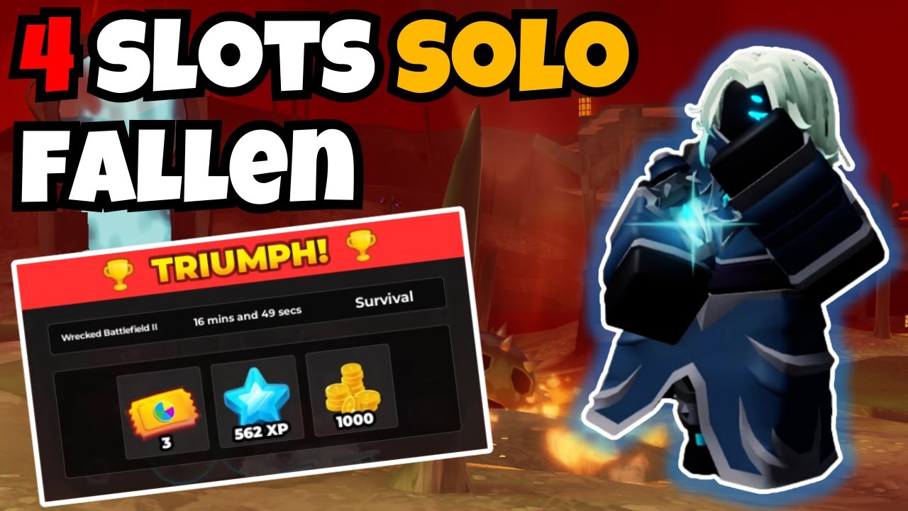 SOLO FALLEN WITH 4 TOWERS ONLY... I Wrecked Battlefield 2 Version I Fallen Milly POV I TDS Roblox