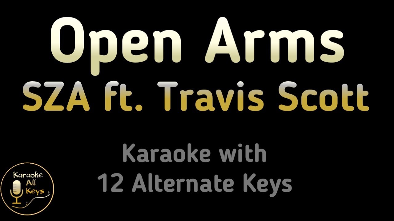 SZA ft. Travis Scott - Open Arms Karaoke Instrumental Lower Higher Male Original Key