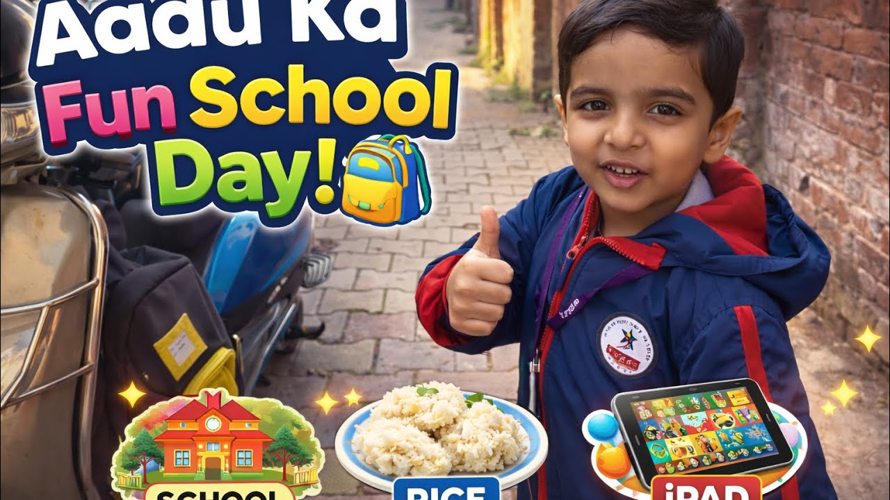 “Aadu Ka Fun School Day: Masti, Mishaps & Snacks 🍚😆”