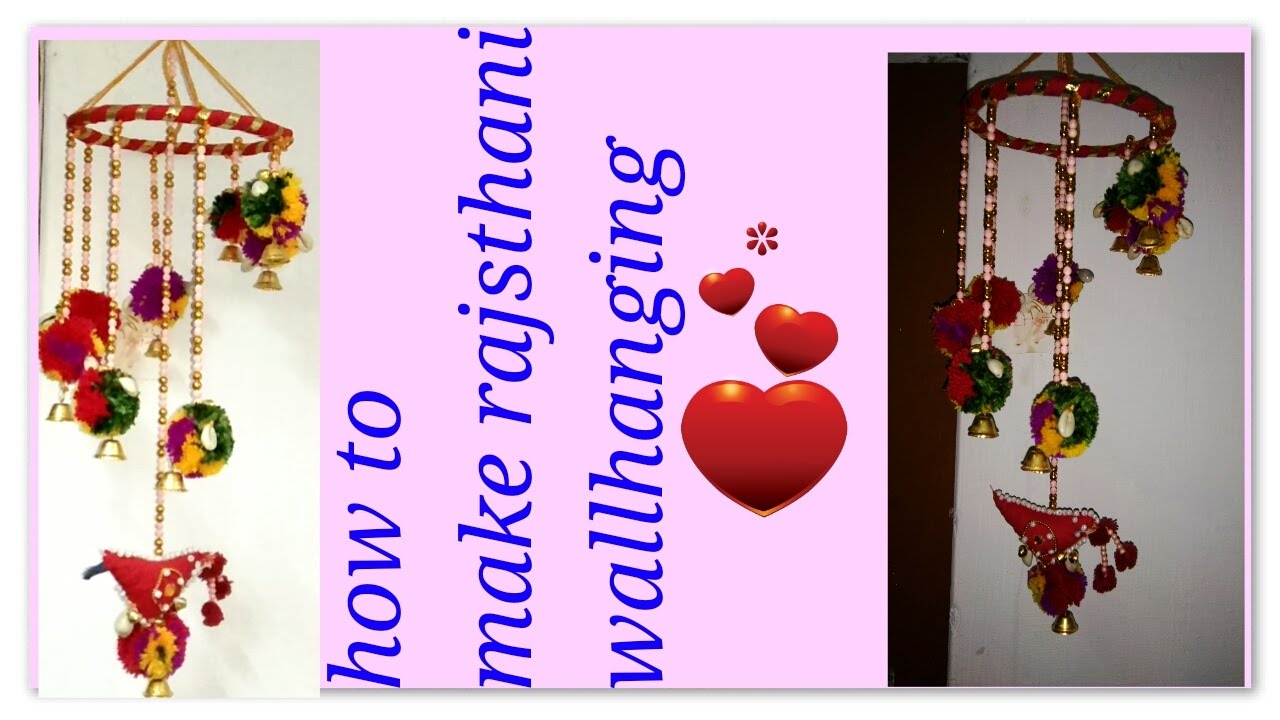 DIY Indian (rajasthani) wallhanging for home decoration folk art