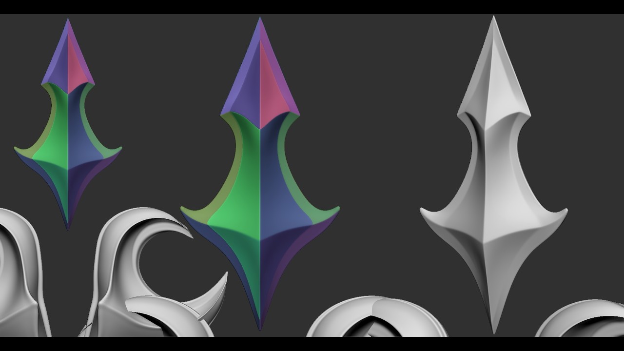 Zbrush Tutorial_Asset Modeling/ 지브러쉬 모델링 / 아이템 장식 문양 만들기