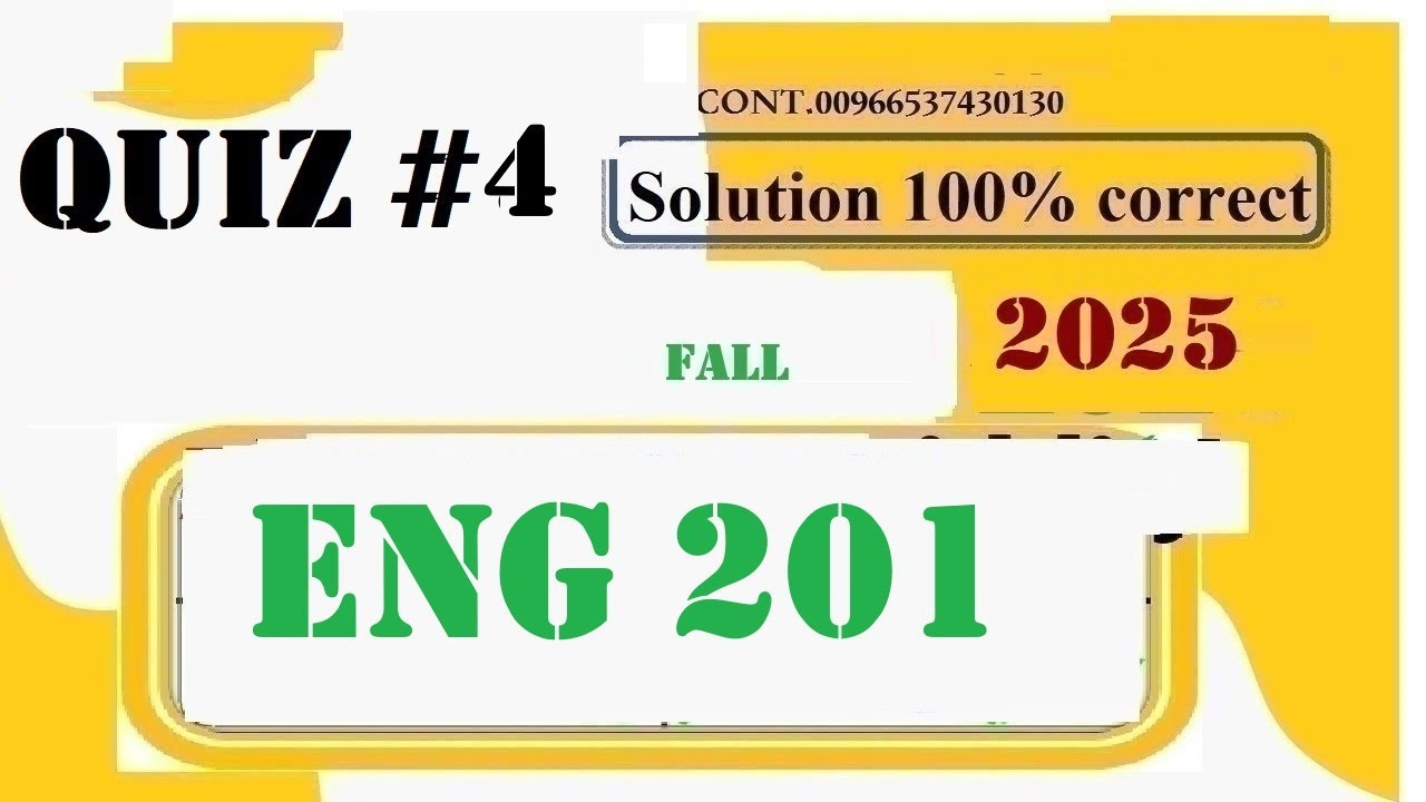 eng 201 quiz 4 solution 2025