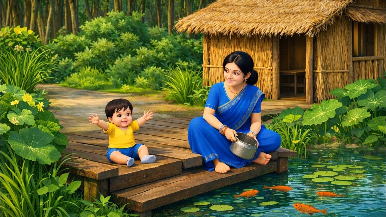 Gaon Ki Subah 🌿 | Maa Aur Baccha | Cute Village Story