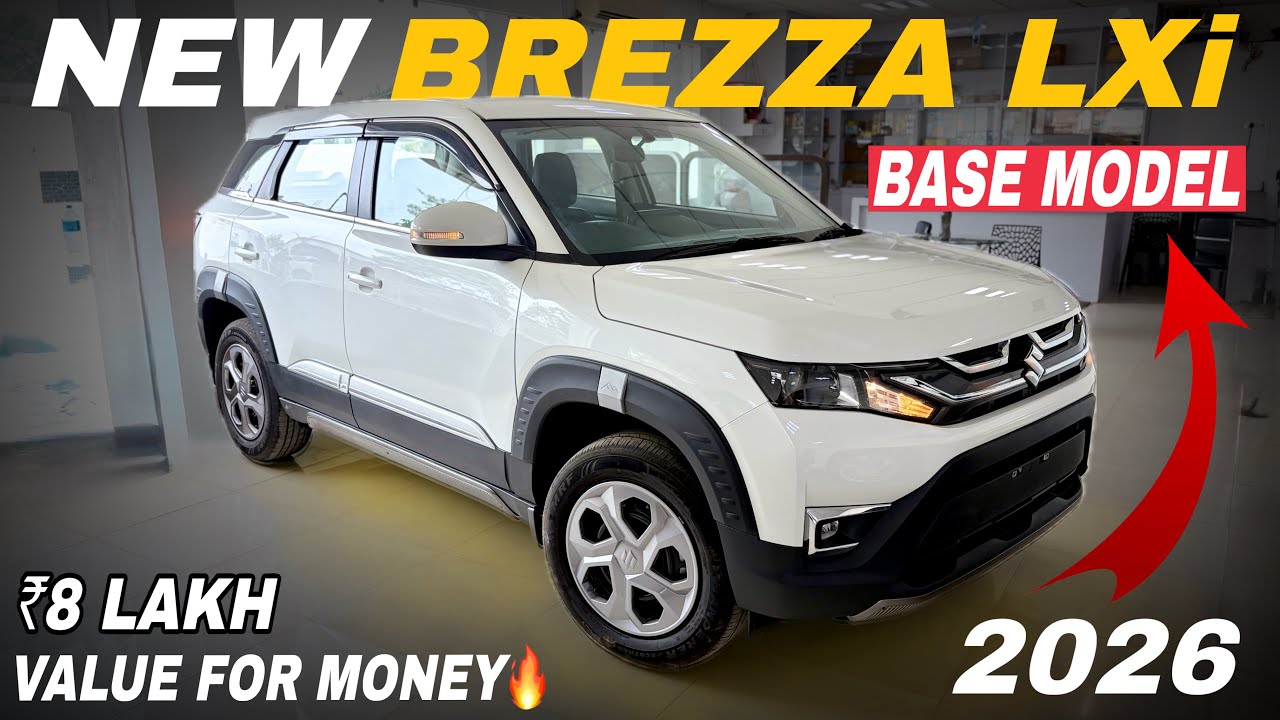 Maruti Suzuki Brezza Base Model LXi 2026 ✅ On-Road Price, Mileage, Features & Full Details Review
