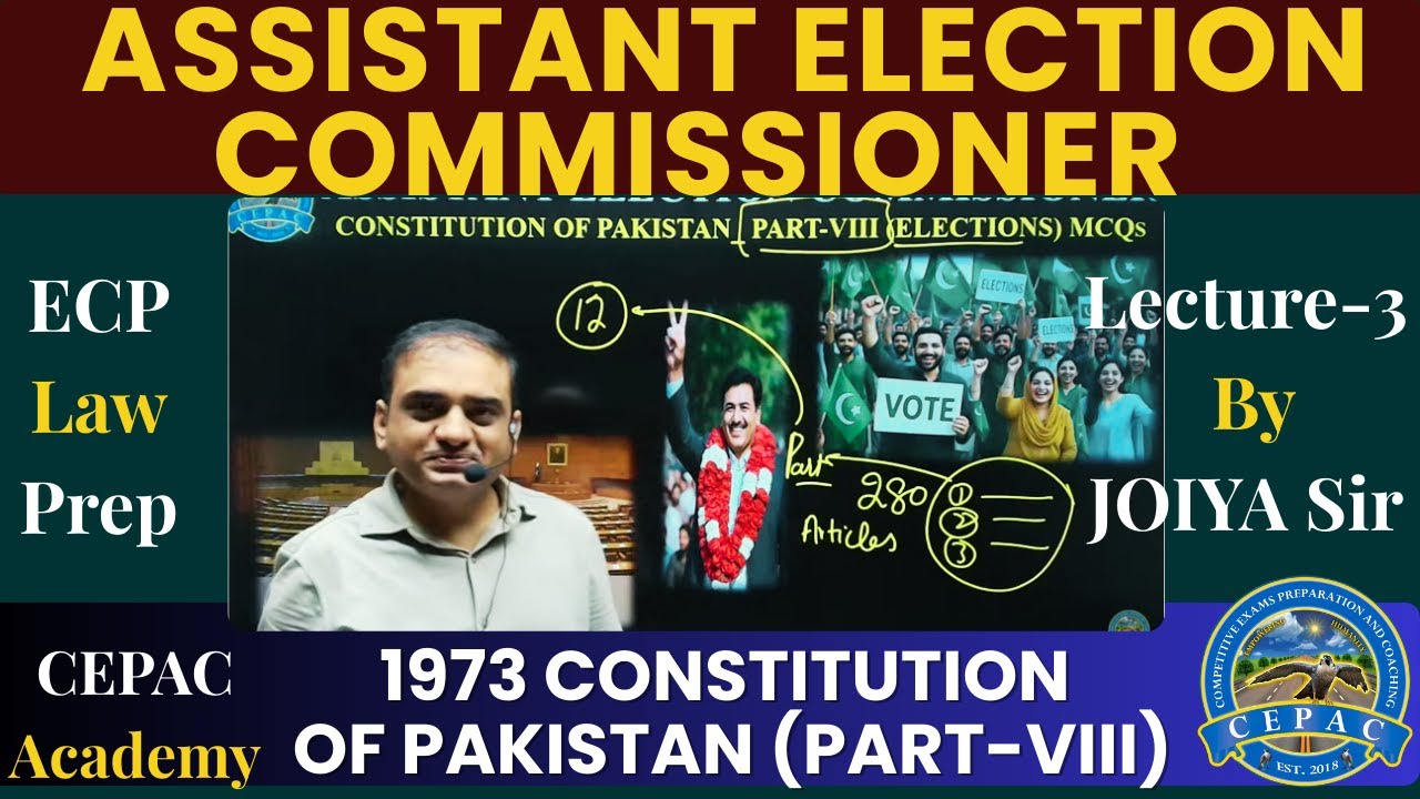 Assistant Election Commissioner| Constitution Explained (Part-03)| Joiya Sir