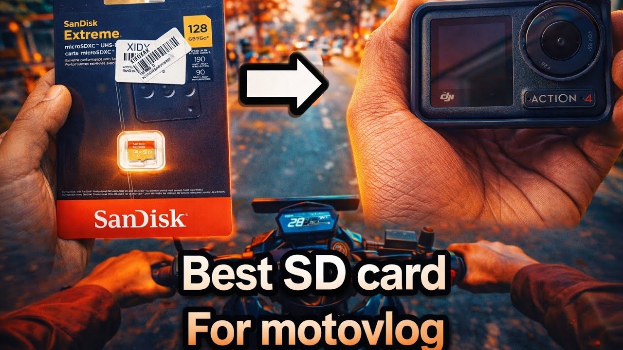 Best SD card for DJI action 4 for motovlog 