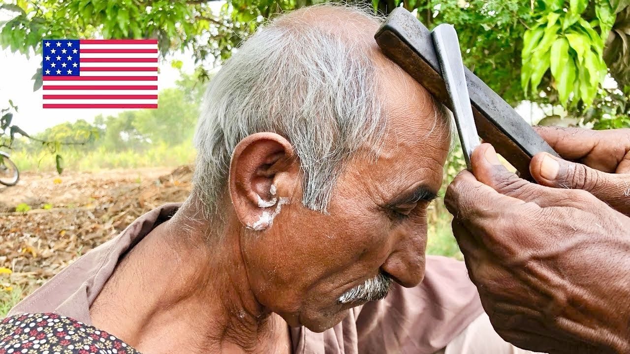 ASMR Amazing Fast Shaving 👨 Classic Old Barber Style 💈