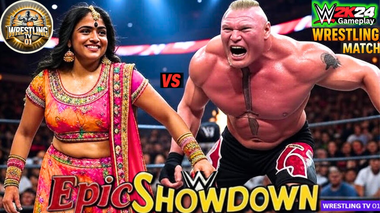 🔥 WWE 2K24 – Нелла Рой 🇮🇳 против Брока Леснара 💪🎮 Геймплей межгендерного рестлинга 💥 26 сентября ...